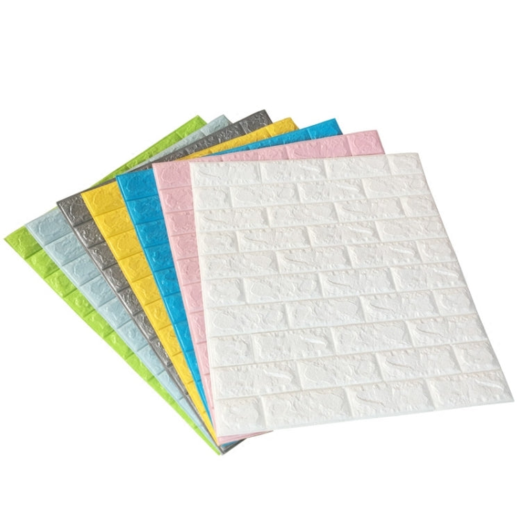 2 PCS Self Adhesive Waterproof TV Background Brick Wallpapers 3D Wall Sticker Living Room Wallpaper Mural Bedroom Decorative Stickers, 70cm x 77cm