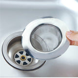 2 PCS Stainless Steel Bathtub Hair Catcher Stopper Shower Drain Hole Filter Metal Sink Strainer Default Title