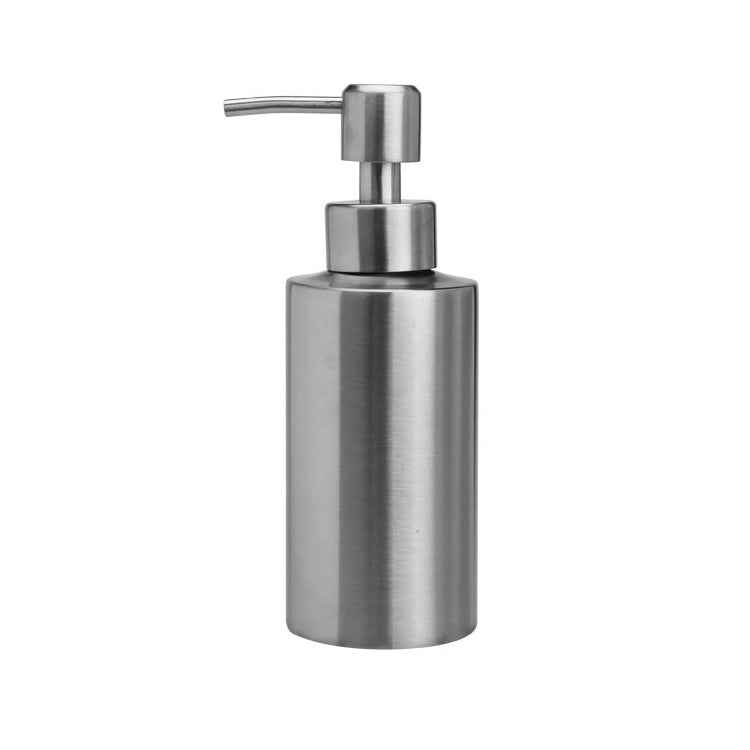 Stainless Steel Soap Dispenser Cylindrical Straight Emulsion Bottle, 250ml, 350ml