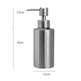 Stainless Steel Soap Dispenser Cylindrical Straight Emulsion Bottle, 250ml, 350ml