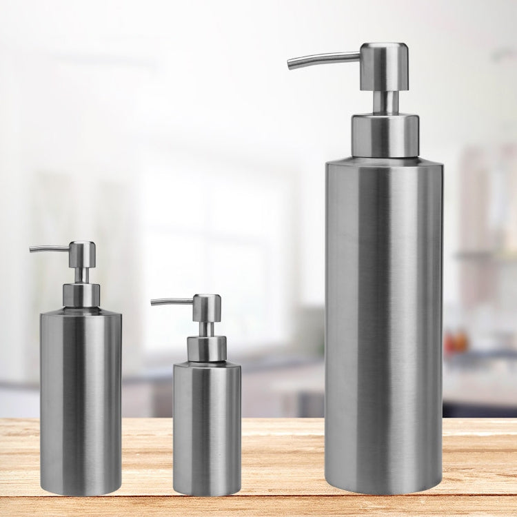Stainless Steel Soap Dispenser Cylindrical Straight Emulsion Bottle, 250ml, 350ml