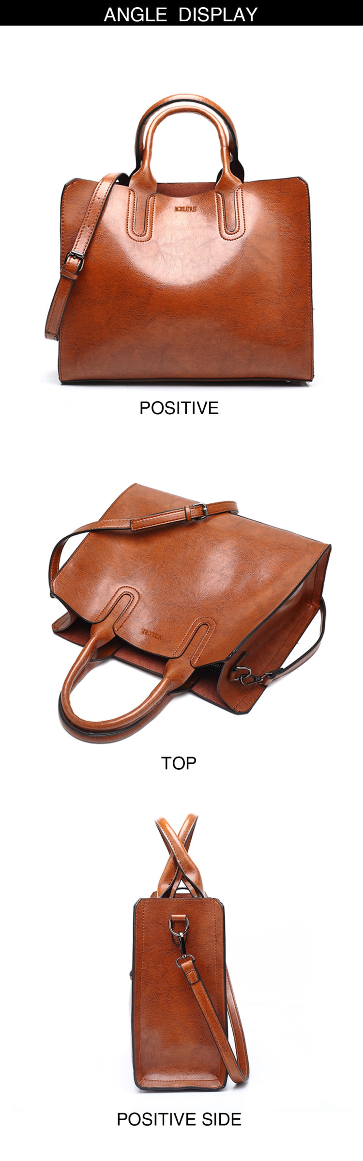 Leather Handbags Big Women Bag Casual Female Bags Trunk Tote Shoulder Bag Ladies Large Bolsos, Brown, Black, Green, Blue, Coffee, Burgundy, Pink, Gray