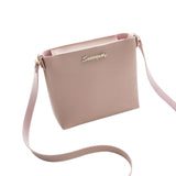 Women Solid zipper Shoulder Bag Crossbody Bag Messenger Phone Coin Bag Pink