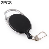 2 PCS Retractable Pull Badge Reel Zinc Alloy ABS ID Lanyard Name Tag Card Badge Key Ring Chain Clips, Key Ring Chain Clips Key Ring Chain Clips