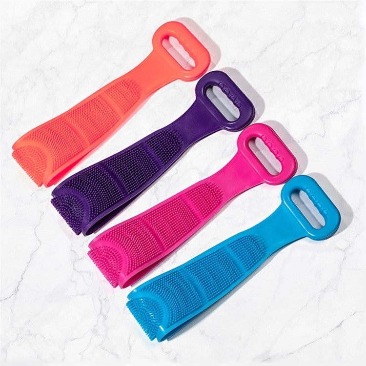 Silicone Massage Pull Strap Bath Brush Powerful Exfoliating Rubbing Bath Artifact, TBD052096201E, TBD052096201A, TBD052096201B, TBD052096201C, TBD052096201D