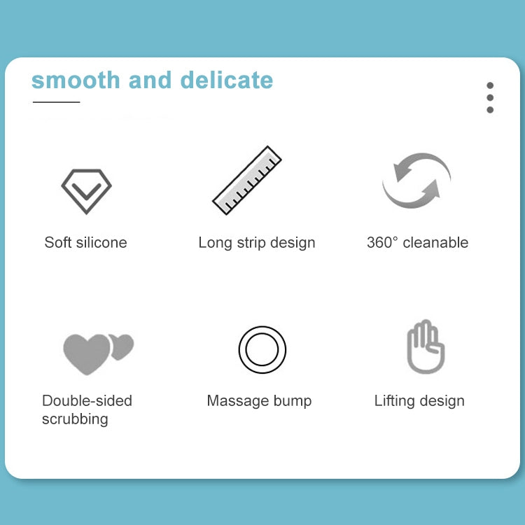 Silicone Massage Pull Strap Bath Brush Powerful Exfoliating Rubbing Bath Artifact, TBD052096201E, TBD052096201A, TBD052096201B, TBD052096201C, TBD052096201D