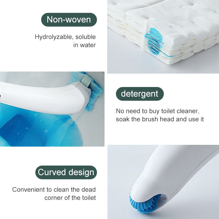 Disposable Toilet Brush Household Toilet Brush with Detergent, Splicing, Dolphin, Replacement Core