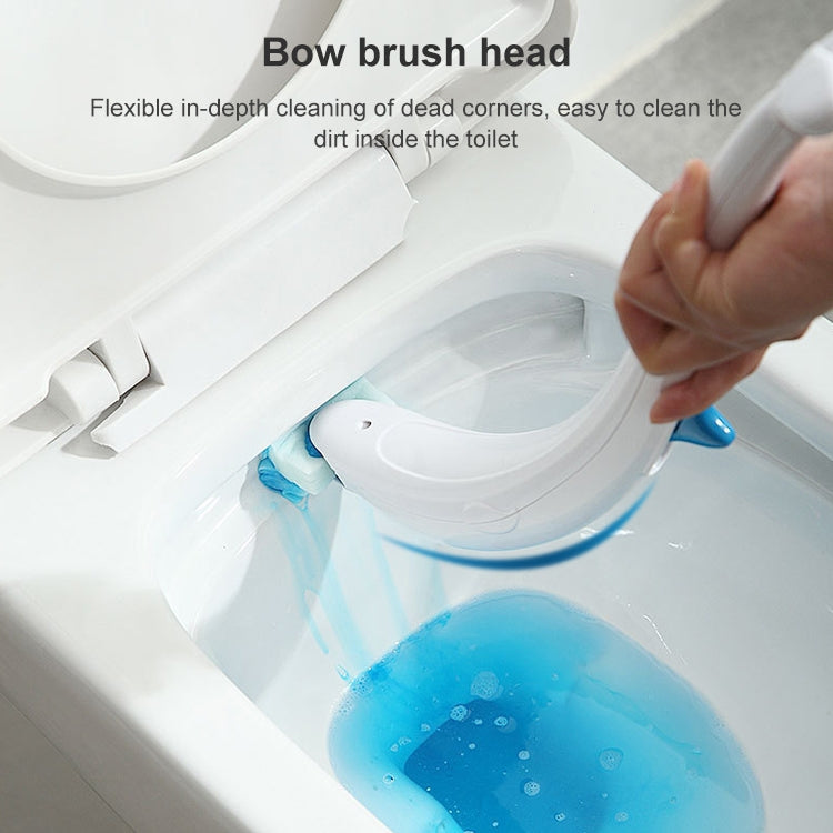 Disposable Toilet Brush Household Toilet Brush with Detergent, Splicing, Dolphin, Replacement Core