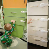 10 PCS/Lot Child Lock Protection Of Children Locking Doors For Children Safety Kids Plastic Lock, 10 PCS White