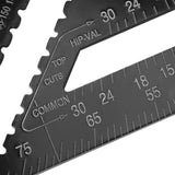 Angle Ruler Measuring Tool For Woodworking Square Layout Gauge, Angle Ruler 7 Inch Black Metric, Angle Ruler 12 Inch Black