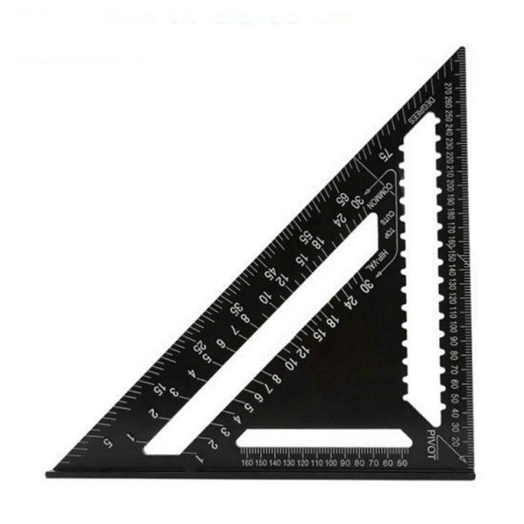 Angle Ruler Measuring Tool For Woodworking Square Layout Gauge, Angle Ruler 7 Inch Black Metric, Angle Ruler 12 Inch Black