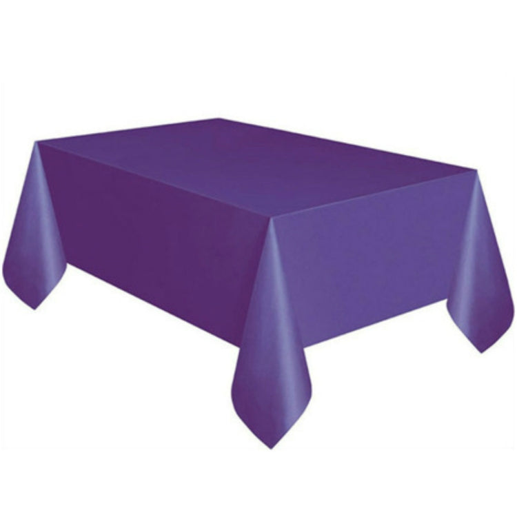 Disposable Plastic Tablecloth Solid Color Wedding Birthday Party Table Cover Rectangle Desk Cloth Wipe Covers