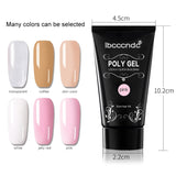 3 PCS Nail Acrylic Poly Gel Pink White Clear Crystal Builder Gel, Coffee, Jelly Red, Pink, Skin Color, Transparent, White, Nail Liquid