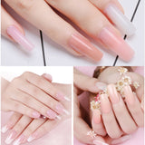3 PCS Nail Acrylic Poly Gel Pink White Clear Crystal Builder Gel, Coffee, Jelly Red, Pink, Skin Color, Transparent, White, Nail Liquid