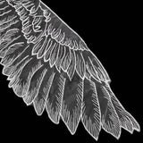 1 Pair Organza Wings Shape Embroidery DIY Clothing Accessories, Red, Black, Gold, White