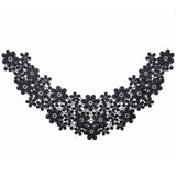Lace Collar Three-dimensional Hollow Embroidered Fake Collar DIY Clothing Accessories, Size: About 45 x 26cm, Gold Brown, Red Bean Paste Powder