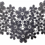 Lace Collar Three-dimensional Hollow Embroidered Fake Collar DIY Clothing Accessories, Size: About 45 x 26cm, Gold Brown, Red Bean Paste Powder