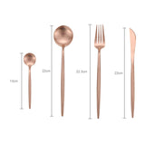 Stainless Steel Cutlery Knives Forks Spoons Western Kitchen Dinnerware Home Party Tableware Set