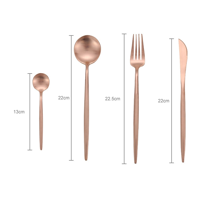 Stainless Steel Cutlery Knives Forks Spoons Western Kitchen Dinnerware Home Party Tableware Set