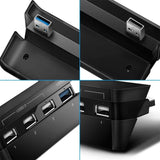 2 PCS PS4 Slim Extend USB Adapter Accessories for Play Station 4 Slim Console USB HUB 3.0 High Speed, for PS4 Slim