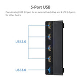 2 PCS PS4 Slim Extend USB Adapter Accessories for Play Station 4 Slim Console USB HUB 3.0 High Speed, for PS4 Slim