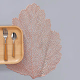 Leaf PVC Heat Resistant Placemat Drink Glass Coaster, Size: 37x47cm