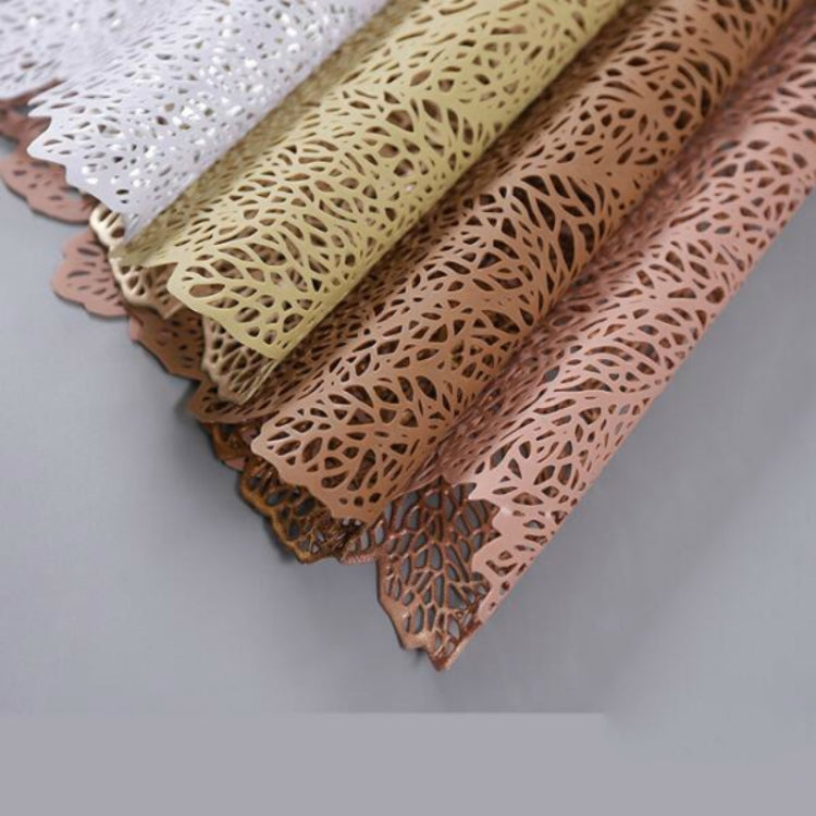 Leaf PVC Heat Resistant Placemat Drink Glass Coaster, Size: 37x47cm