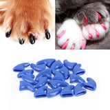 20 PCS Silicone Soft Cat Nail Caps / Cat Paw Claw / Pet Nail Protector/Cat Nail Cover, XS, S, M, L S Blue