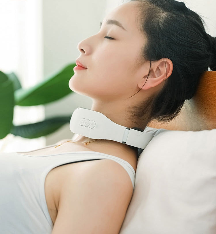 Cervical Massager Electromagnetic Pulse Heating Neck Protector, Battery, Charging, Charging Remote Heating