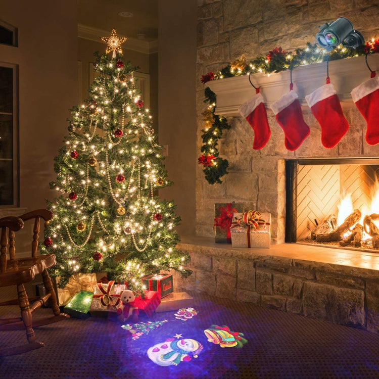 12W RGBW LED Double Tube Water Waves Lamp Christmas Projection Light, 12 Patterns, 16 Patterns