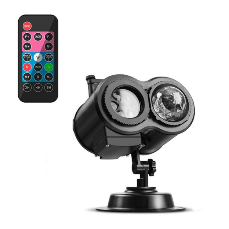 12W RGBW LED Double Tube Water Waves Lamp Christmas Projection Light, 12 Patterns, 16 Patterns