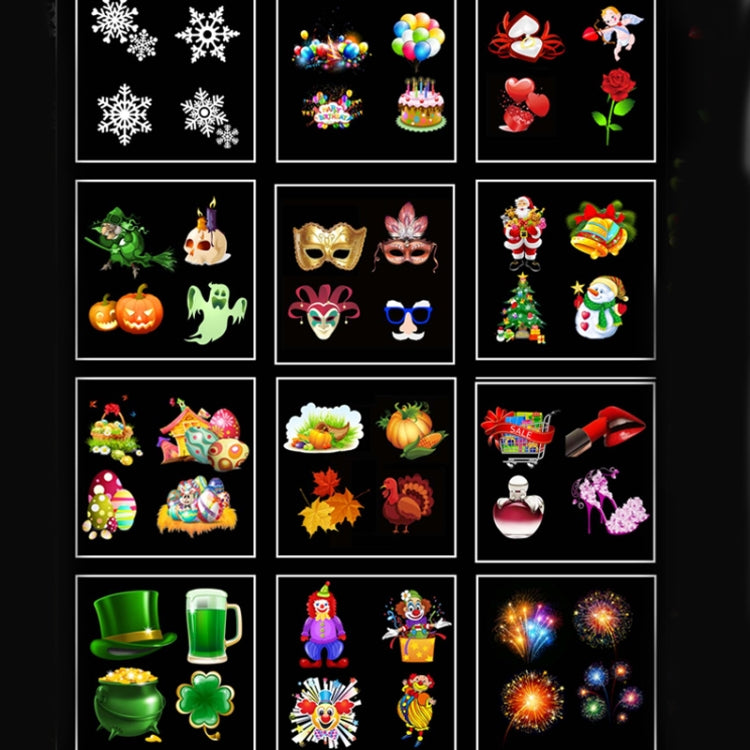 12W RGBW LED Double Tube Water Waves Lamp Christmas Projection Light, 12 Patterns, 16 Patterns