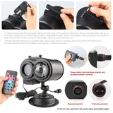 12W RGBW LED Double Tube Water Waves Lamp Christmas Projection Light, 12 Patterns, 16 Patterns