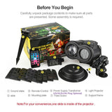 12W RGBW LED Double Tube Water Waves Lamp Christmas Projection Light, 12 Patterns, 16 Patterns