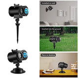 12W RGBW LED Double Tube Water Waves Lamp Christmas Projection Light, 12 Patterns, 16 Patterns