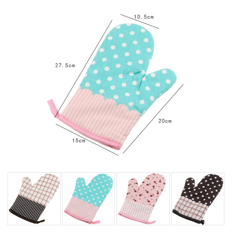 2 PCS Heat Insulation Gloves For Microwave Oven Thickened High Temperature Resistant Anti-scald Kitchen Baking Gloves, 2 PCS