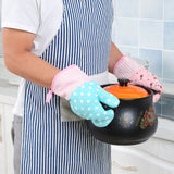 2 PCS Heat Insulation Gloves For Microwave Oven Thickened High Temperature Resistant Anti-scald Kitchen Baking Gloves, 2 PCS