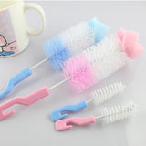 2 Sets Baby Nipple Milk Bottle Cup 360 Degree Sponge Cleaner Pacifier Brush, Random Color Delivery, Milk Bottle Cup