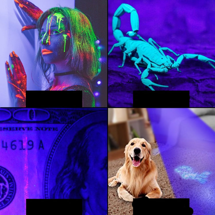 Purple Flashlight Scorpion Fluorescent Detection Lamp Money Detector Lamp Outdoor Lamp, Single without Battery