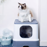Top Drawer Fully Enclosed Cat Litter Box Pet Supplies
