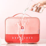 Thickened Large-Capacity Multifunctional Medicine Box Family Portable Storage Bag, Green, Gray, Pink