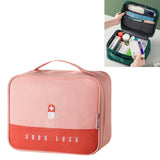 Thickened Large-Capacity Multifunctional Medicine Box Family Portable Storage Bag, Green, Gray, Pink Pink