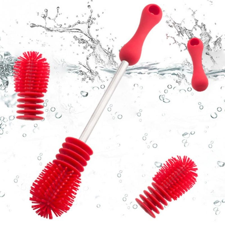 Washing Cleaning Rotary Handle Long Handle Scrubbing Feeding-bottle Brush