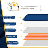 Pet Heating Pad Waterproof and Anti-Scratch Electric Blanket, Size: 60x45cm, JP Plug