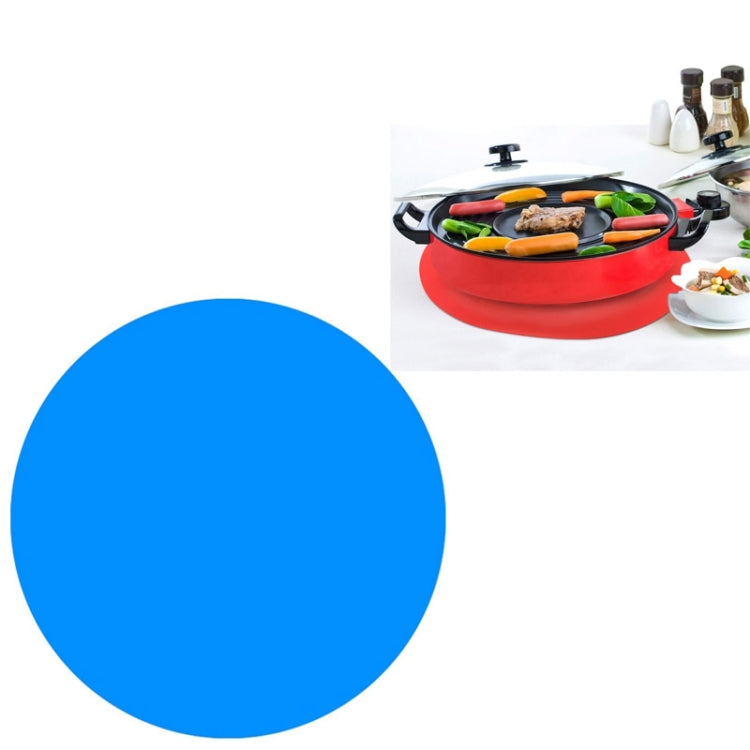 12 Inch Food Grade Silicone Microwave Oven Mat Round Silicone Placemat Non-Slip Insulation Mat, Black, Red, Blue, Green, Purple, Gray Blue