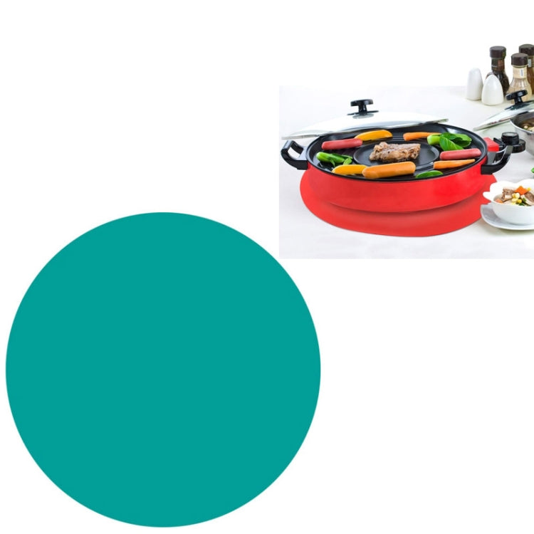 12 Inch Food Grade Silicone Microwave Oven Mat Round Silicone Placemat Non-Slip Insulation Mat, Black, Red, Blue, Green, Purple, Gray Green