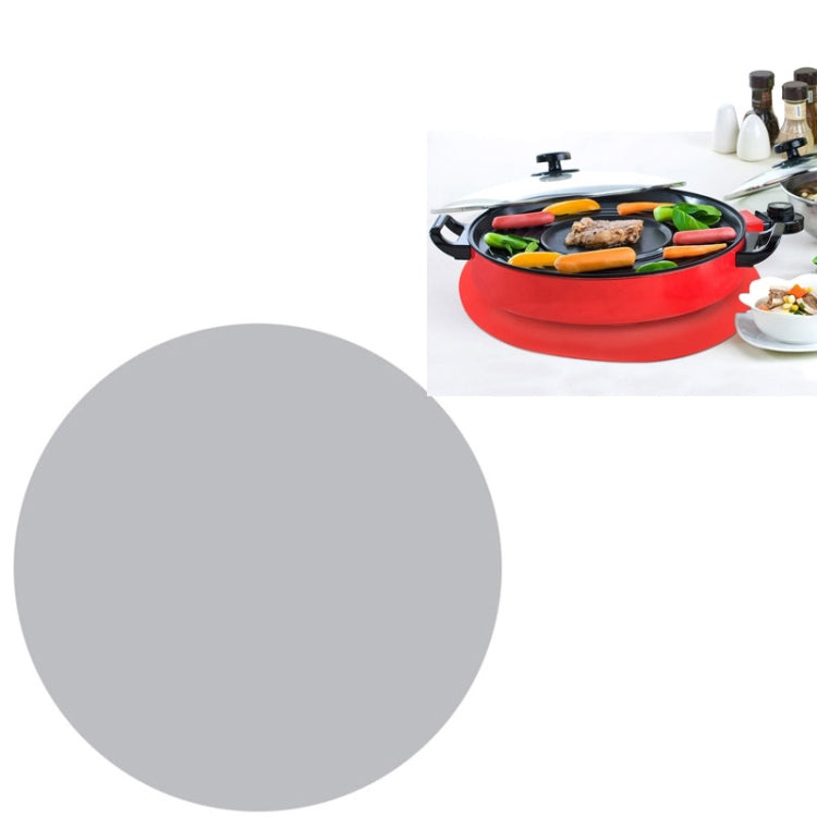 12 Inch Food Grade Silicone Microwave Oven Mat Round Silicone Placemat Non-Slip Insulation Mat, Black, Red, Blue, Green, Purple, Gray Gray