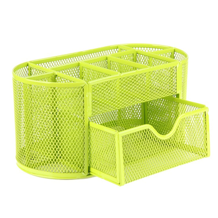 Desk Organizer 9 Grids Metal Mesh Office Pen Pencil Holder