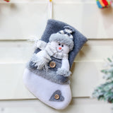 Christmas Decorations Thick Flannel Christmas Socks Gift Bag, Elderly, Snowman, Elk