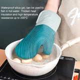 Thickened Silicone Gloves Household Microwave Oven Anti-Scald Insulation Glove, Pink, Light blue, Lake Blue